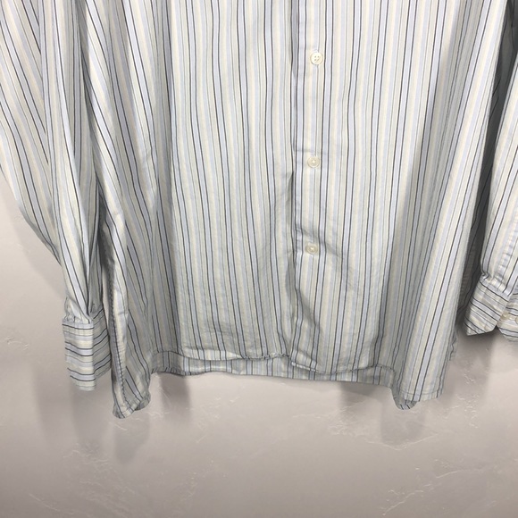 Concepts by Claiborne blue stripe button down dress shirt size 2XLT - Picture 3 of 10